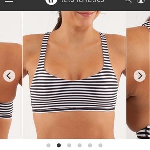 Lululemon Free to Be Bra Black and White and Pink